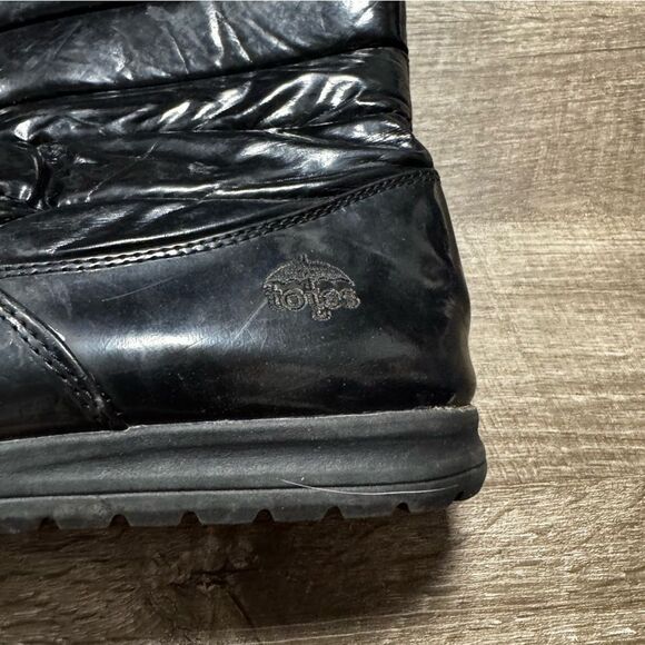 Totes Black Puffer Boots Size 8 - Picture 3 of 7